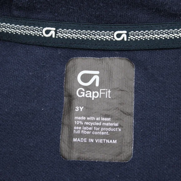 GapFit Toddler Navy Full Zip Hoodie Size 3T - Picture 3 of 4